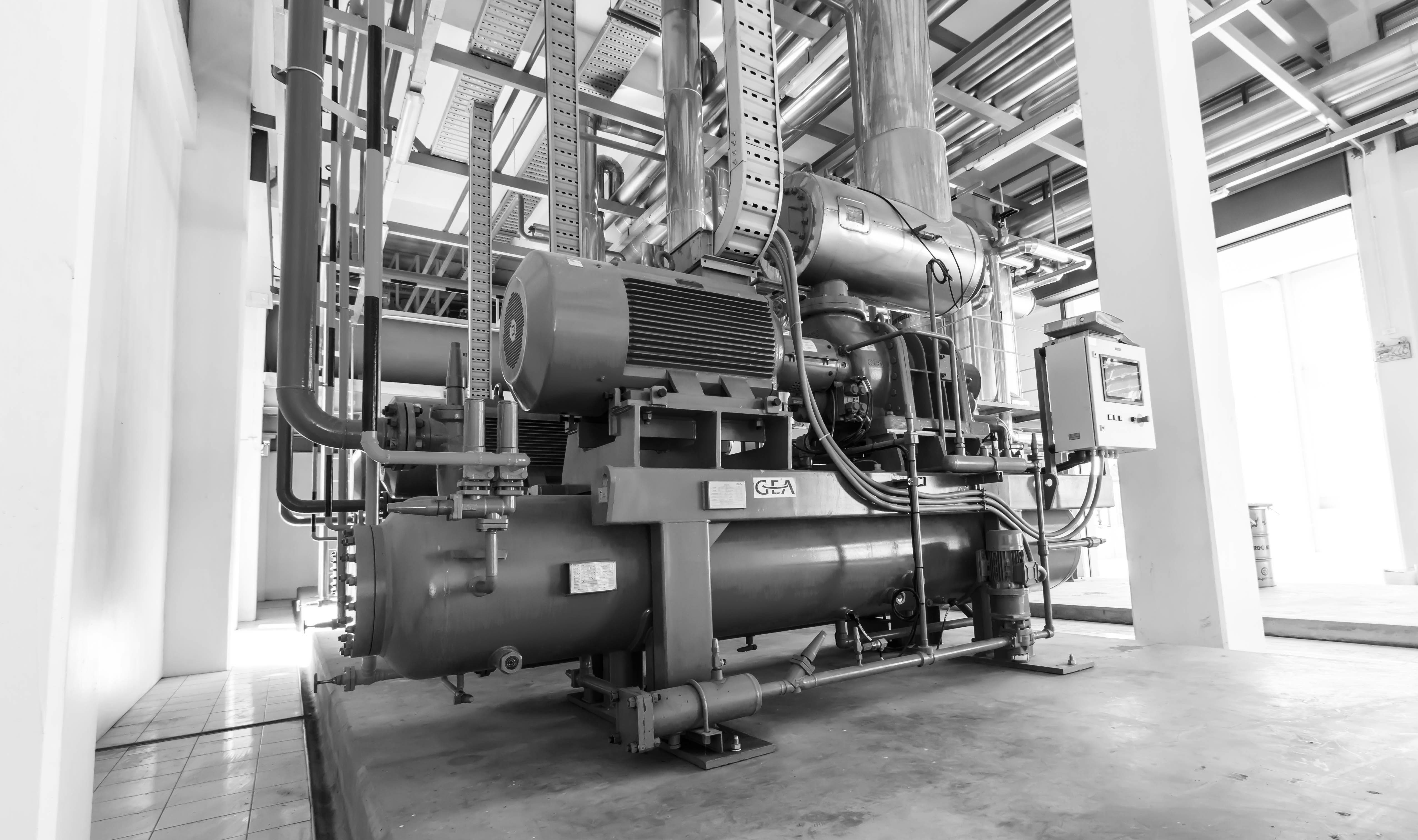 Industrial refrigeration compressor system