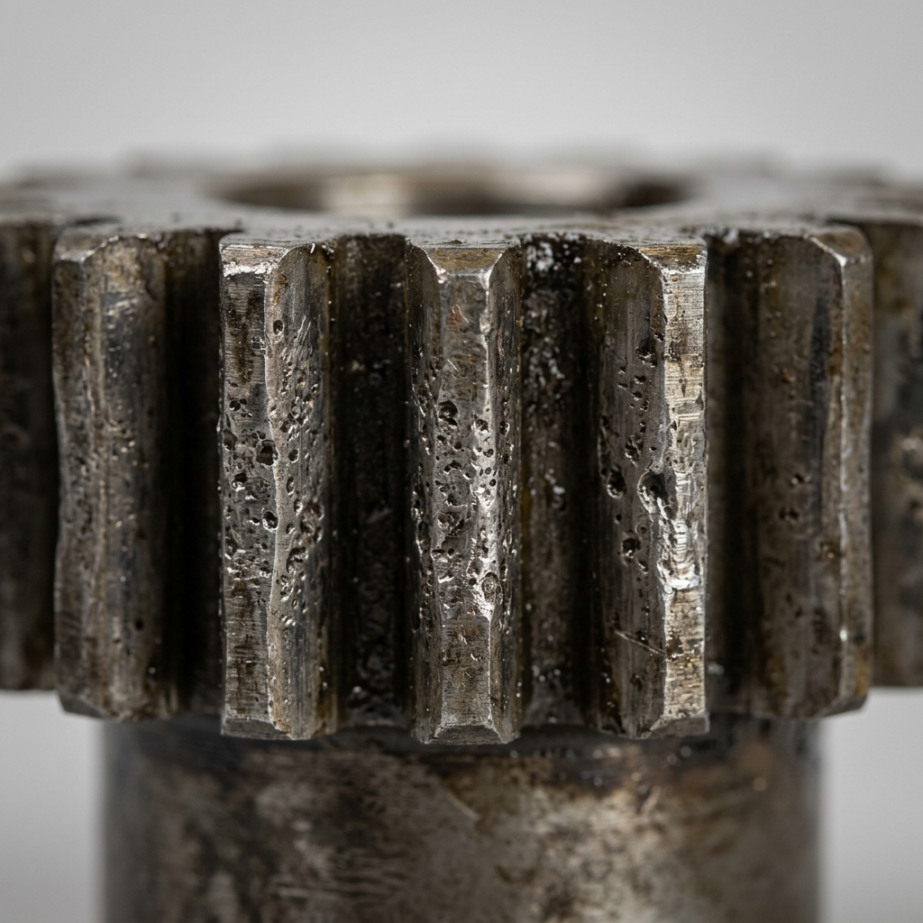 Pitted gear teeth