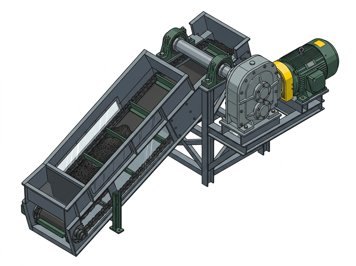 Illustration of the conveyors & elevators section of an asphalt plant